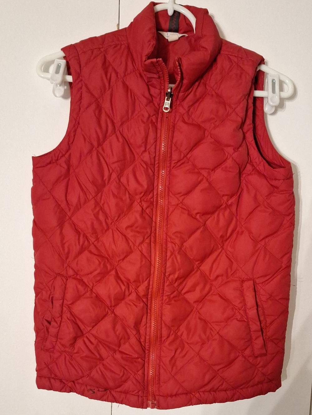 Lands' End Red Quilted Kids Puffer Vest
